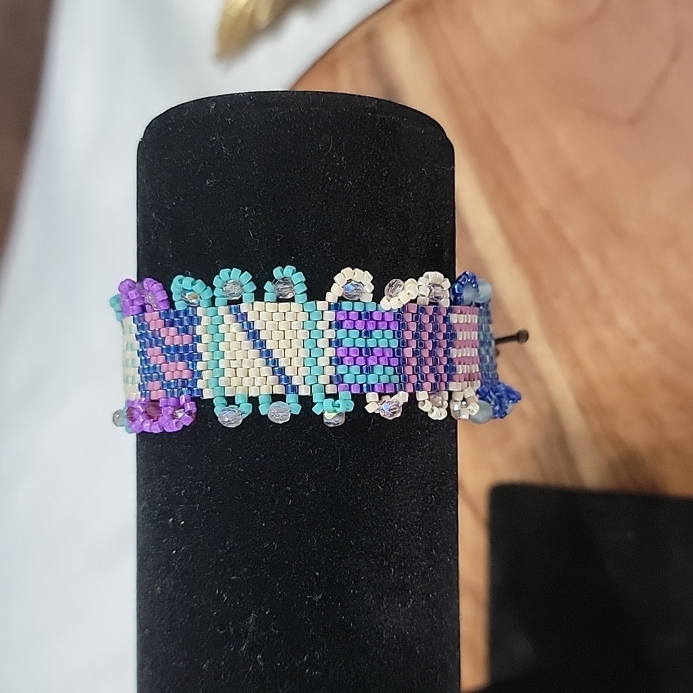 Seed Bead Multi-Color Toggle Bracelet